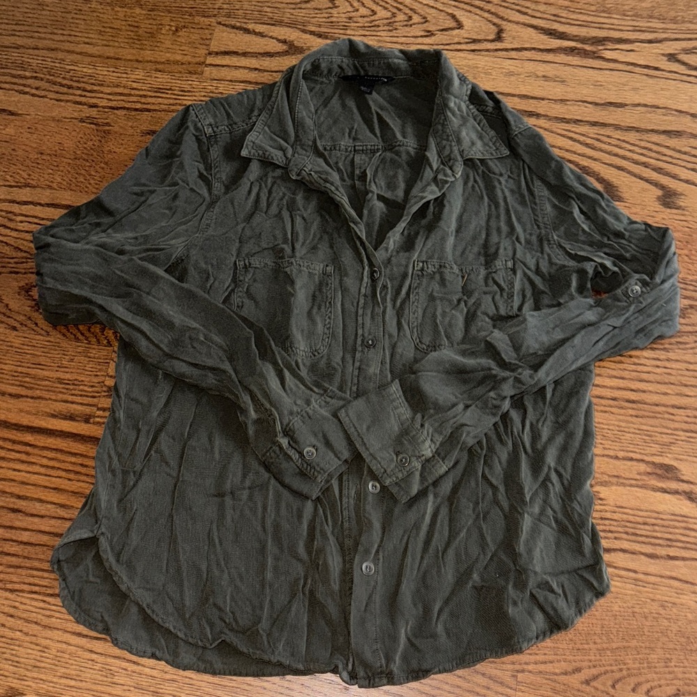 EUC Dark Green Button-Up Shirt